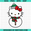 Hello Kitty Snowman Svg