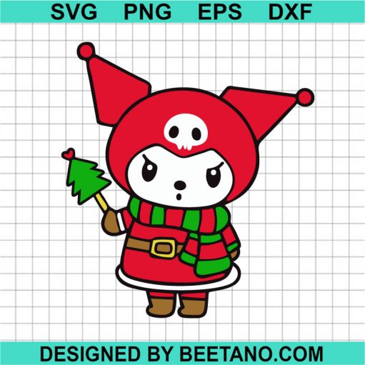 Kawaii Kitty Christmas Svg