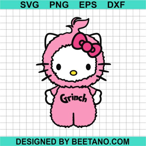 Pink Hello Kitty Grinch Svg