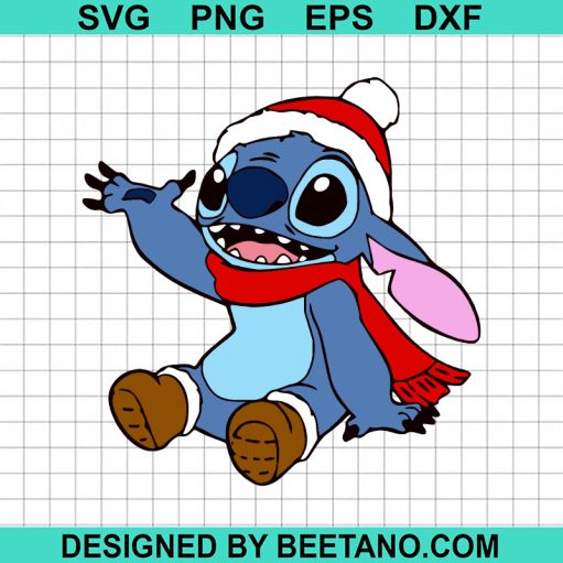 Stitch disney Santa claus christmas SVG