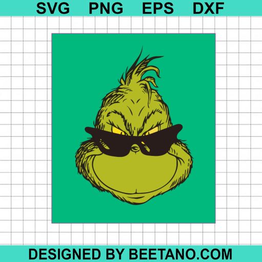 The Grinch face with Sunglasses SVG