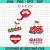 Gucci Logo Bundle Strawberry Svg