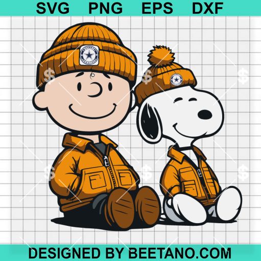 Snoopy And Charlie Brown Dallas Cowboys SVG