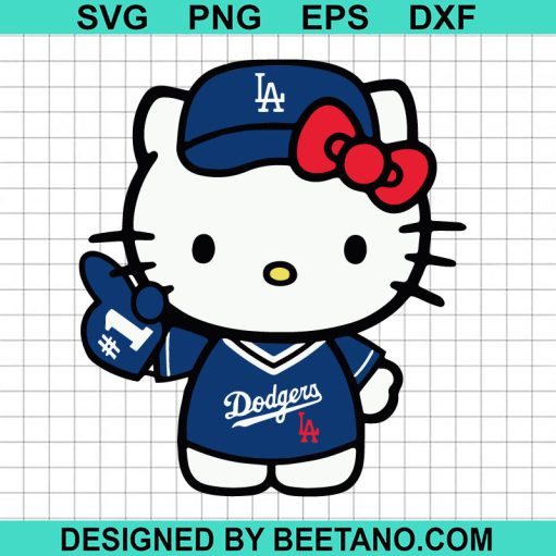 Hello Kitty Los Angeles Dodgers SVG