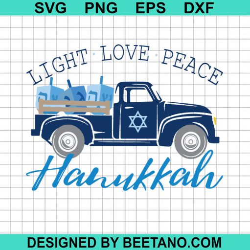 Light Love Peace Hanukkah Svg