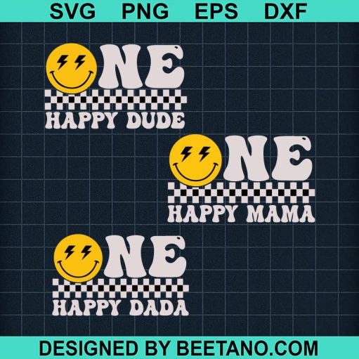 One Happy Dude Smile Face Svg