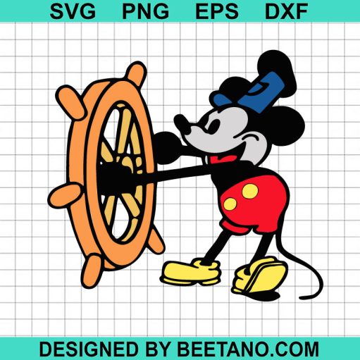 Steamboat Willie Retro Mickey Svg