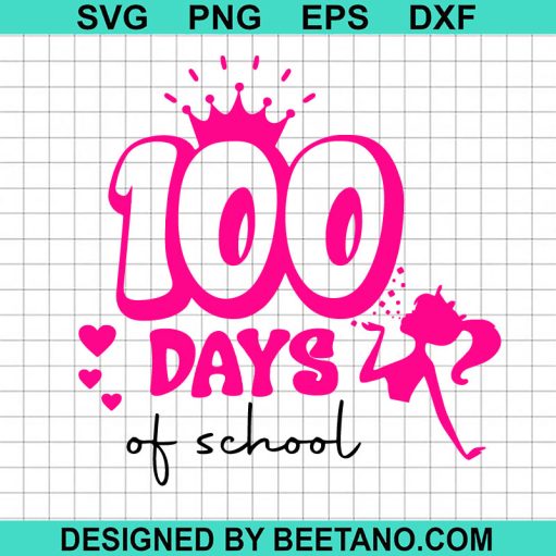 100 days of School Barbie SVG
