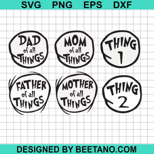 Thing 1 Thing 2 Dr Seuss Svg