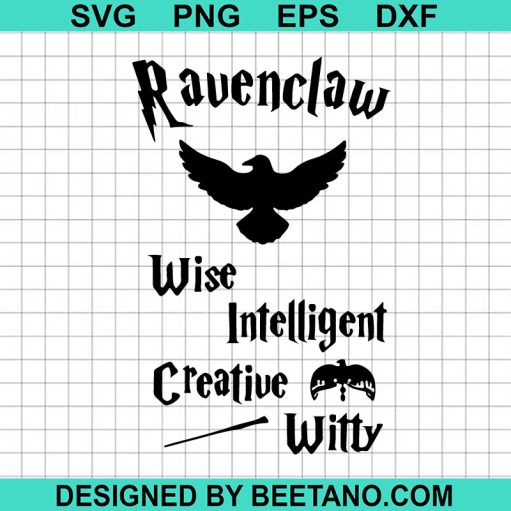 Ravenclaw Wise Intelligent Creative witty SVG