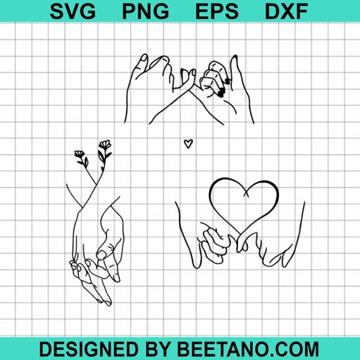 Hand by hand couple SVG