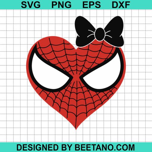 Spider man heart face SVG