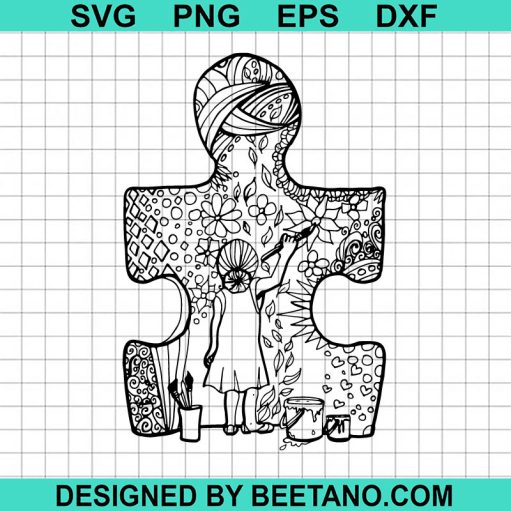 Piece Autism Girl Drawing SVG