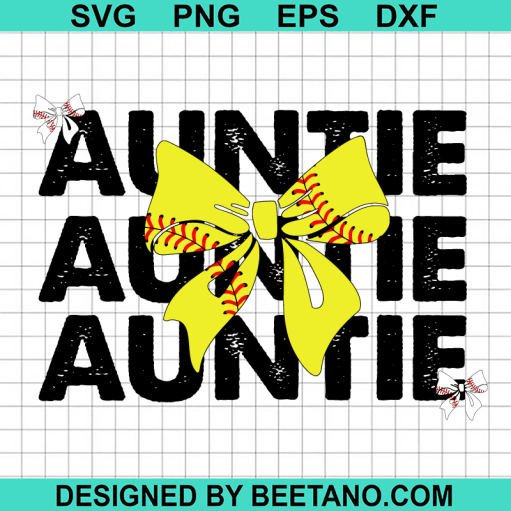 Sport Auntie With Bow SVG