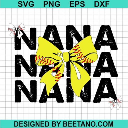 Softball Nana Bow SVG