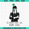 St Patrick Day Wednesday Addams Svg