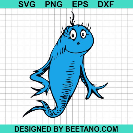 Blue Fish Dr seuss SVG