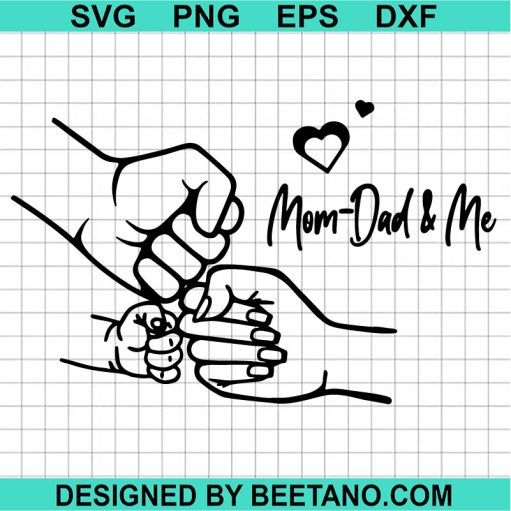 Mom Dad And Me Fist Bump SVG