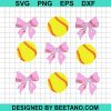 Softball Coquette Bow Svg