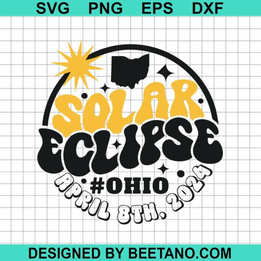 Solar eclipse Ohio 2024 SVG