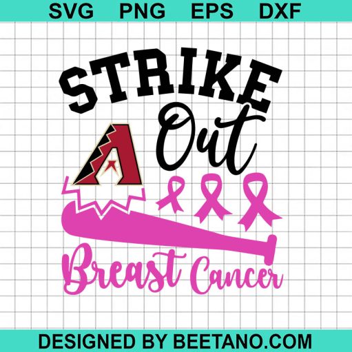 Strike out Breast cancer Arizona Diamondbacks SVG