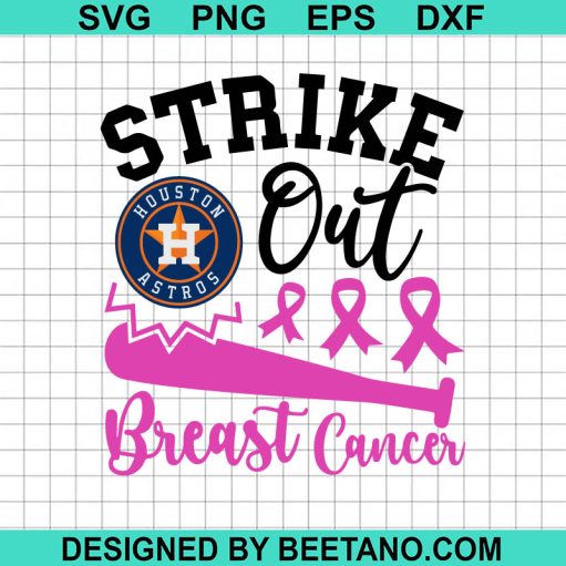Strike out Breast cancer Houston Astros SVG