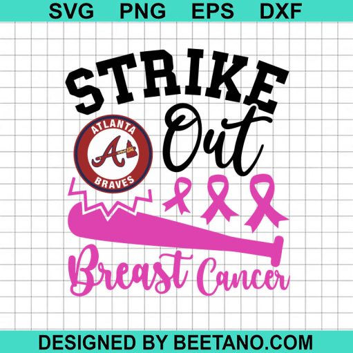 Strike out breast cancer Atlanta Braves SVG