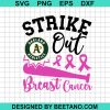 Strike Out Breast Cancer Oakland Athletics Svg