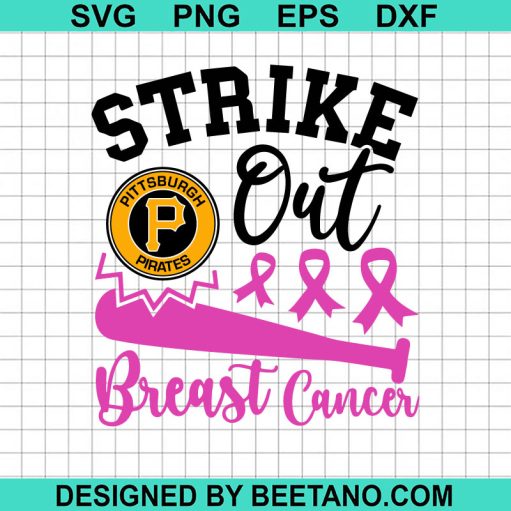Strike out breast cancer Pittsburgh Pirates SVG