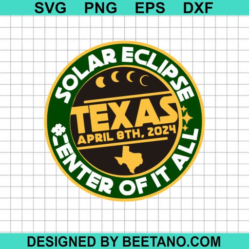 Solar Eclipse Texas Center of it all SVG