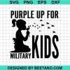 Purple Up For Kids Military Svg