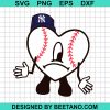 Baseball Bad Bunny Heart New York Yankees Svg