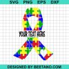 Autism Puzzle Cancer Ribbon Svg
