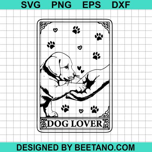 Dog Lover Tarot Card SVG