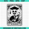 Funny Skeleton The Graduate Tarot Card Svg