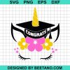 Cute Unicorn Congrats Graduate Svg