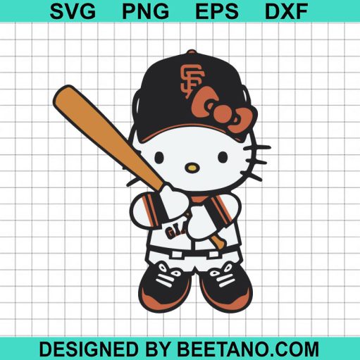 Hello Kitty Baseball San Francisco Giants SVG