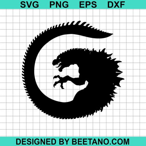 Godzilla x Alien funny SVG