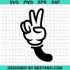 Mickey Peace Hand Sign Svg