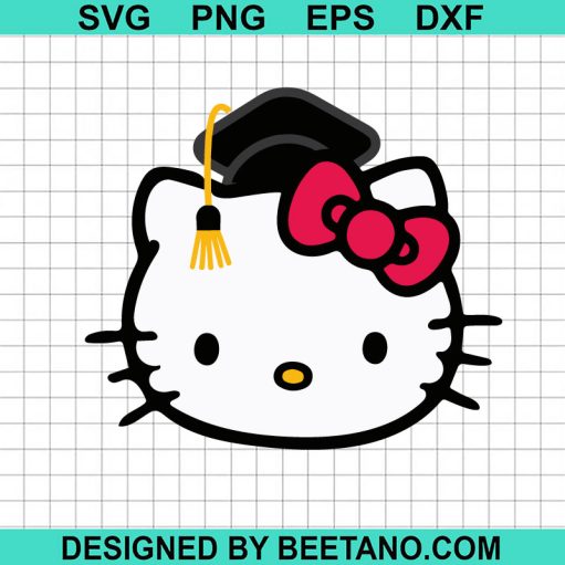 Hello Kitty Graduation Cap SVG