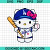 Hello Kitty La Dodgers Baseball Svg