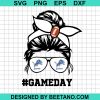 Gameday Detroit Lions Messy Bun Svg
