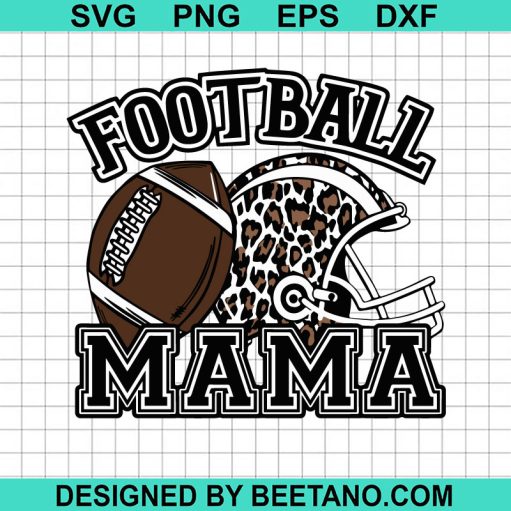Football Mama Leopard print SVG