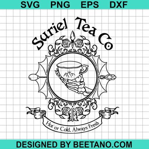 Suriel tea co Hot or cold always fresh SVG