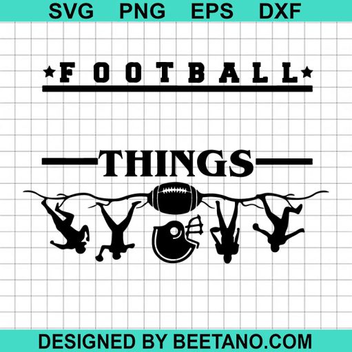 Football Stranger Things SVG