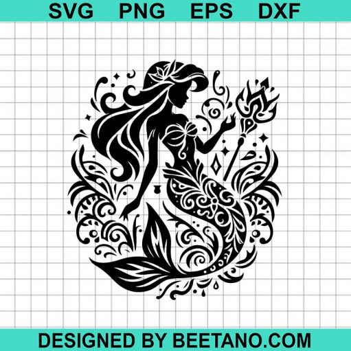 Little Mermaid Mandala SVG