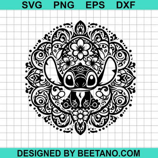Stitch Disney mandala SVG