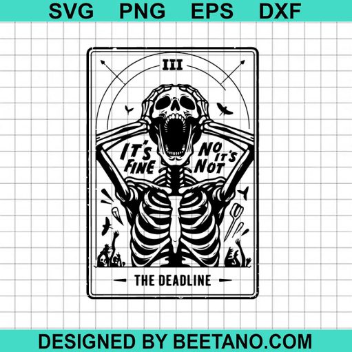 The Deadline Skull funny SVG
