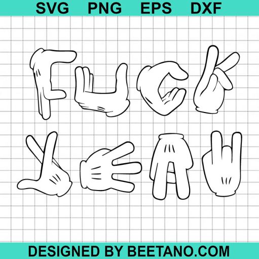 Fuck yeah Mickey hand SVG