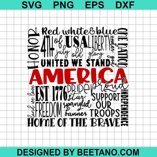 America est 1776 United We Stand SVG